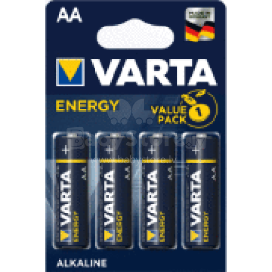 „Varta“ aukštos kokybės šarminė baterija AA 1.5V LR6 (4 vnt.).