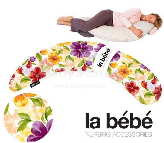 „La Bebe ™ Moon“ motinystės pagalvė Nr. 120636 Didelė pagalvė nėščioms moterims su atminties putomis (ypač minkštas ir tylus kūno prisitaikantis užpildas) 195 cm