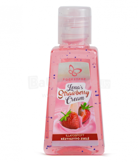 Pocketpop Cleansing Hand Gel Art.59946410 Lena Strawberry Cream Higiēnisks dezinfekcijas līdzeklis -gēls 30 ml