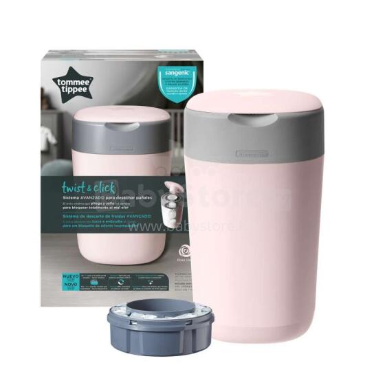 „Tommee Tippee Twist and Click Art.8510160“ vystyklų talpykla + 1 užpildymo kasetė