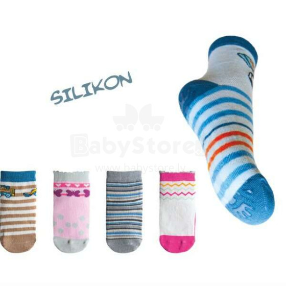 Neslidžios kojinės su silikoniniu padu SK-10 GIRL19 / 20 (S) YOclub