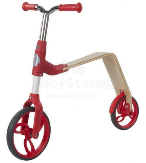 Balansinis ratinis paspirtukas (medinis) EVO 360 ° raudonas „SunBabyJ02.006.1.1“ - išpardavimas