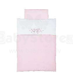 2 el. Komplektas „CARO“ rožinė (viršutinė paklodė, pagalvės užvalkalas) CEBA_BABY