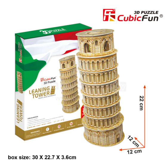 CubicFun 3D puzle Pizas tornis