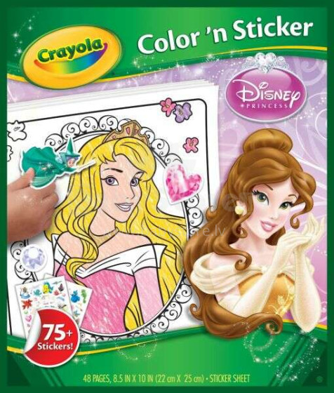 „CRAYOLA Princess“ spalvinimo knygelė su lipdukais