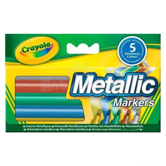 Crayola marķieri Metallic, 5 gb.