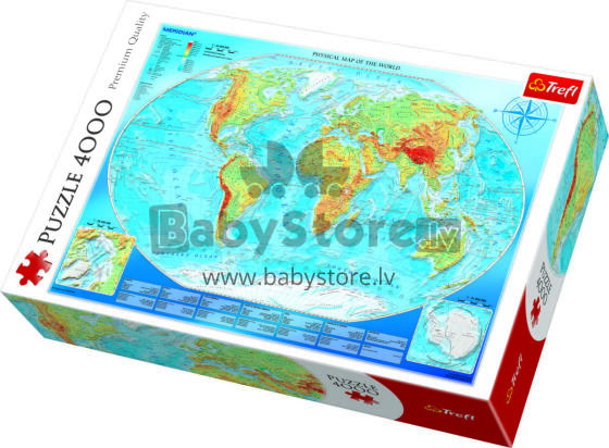 „TREFL Puzzle World Map“, 4000