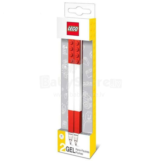IQ LEGO STATIONERY Gēla pildspalvas, sarkana (2 gab.)