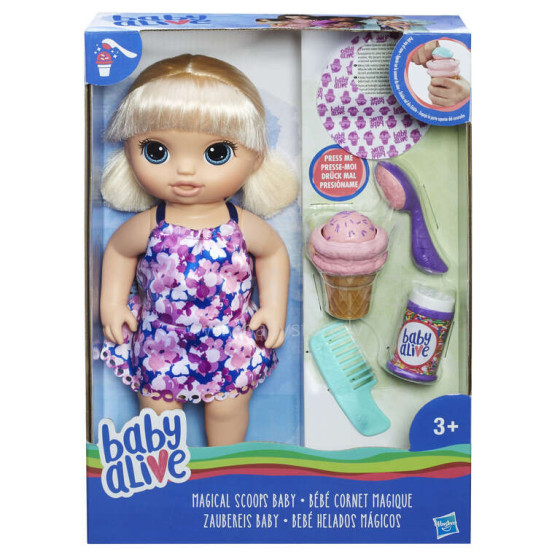HASBRO BABY ALIVE Baby Blond Lelle ar saldējumu