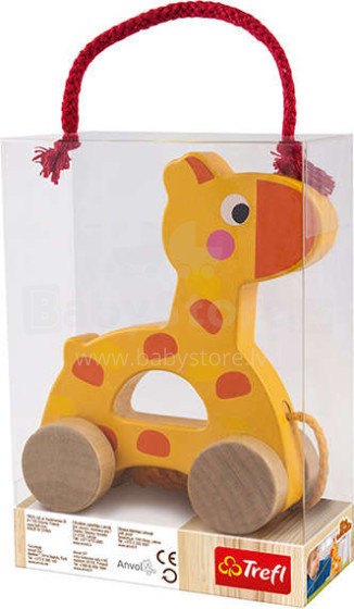 TREFL MEDINIAI ŽAISLAI Traukiama žaislinė žirafa