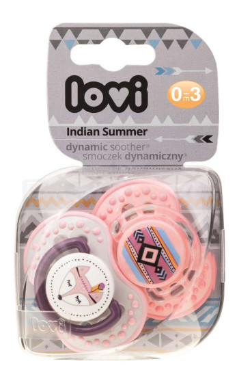 LOVI Dynamic soother silicone 0-3 months (2 pcs) Indian summer, 22/855girl