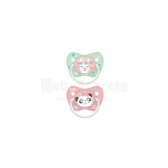CANPOL BABIES set of orthodontic silicone soothers Exotic Animals 6-18m, 2pcs., 23/921_pin