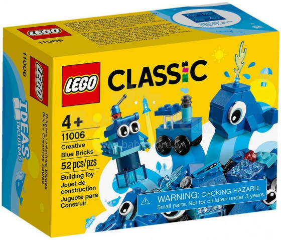 11006 „LEGO® Classic Creative“ mėlyni kubeliai