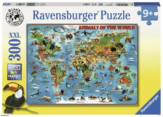 „RAVENSBURGER puzzle“ pasaulio gyvūnai, 300 vnt., 13257