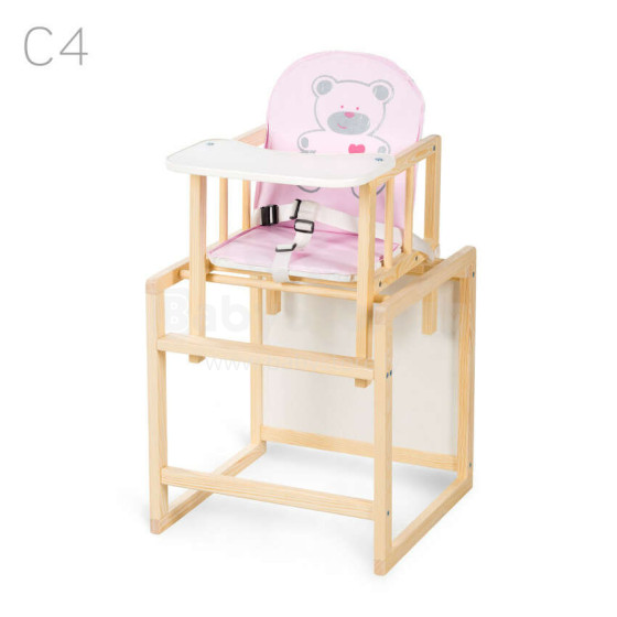 Krēsliņš-transformers AGA I  pink bear (C4) priežu krāsas, Klups, AKCIJA