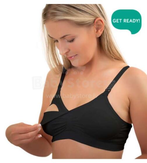 Krūšturis bezvīļu ar sudraba joniem  C80-85 black BabyOno 506, Akcija