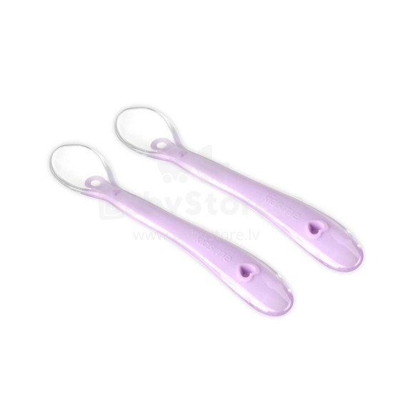 Kidsme Baby Silicone Spoon Art.140308LA Lavender Mīkstā silikona karote (2 gab.)