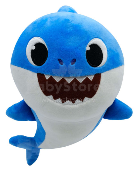 SMART PLAY BABY SHARK Mīkstā rotaļlieta ar skaņu- Daddy Shark, 35 cm
