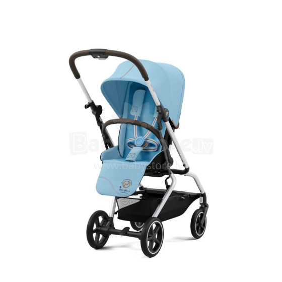 Cybex Eezy S +2 Art.129852 Beach Blue  puošnus rožinis vežimėlis