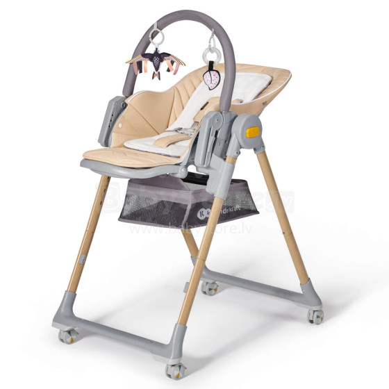 KinderKraft'21 Lastree Art.KHLAST00BEGW000 Wood  Многофункциональный шезлонг и стульчик для кормления