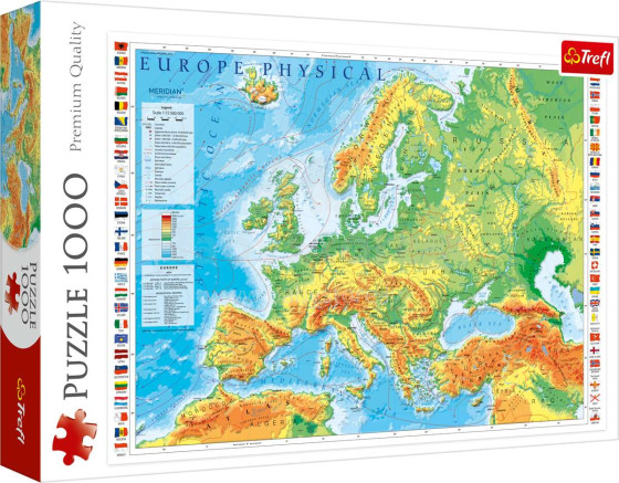 TREFL Puzle 1000 Eiropas karte