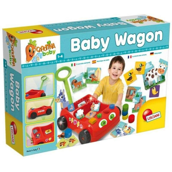 Carotina Baby Wagon Art.67879  Развивающий пазл с паравозиком