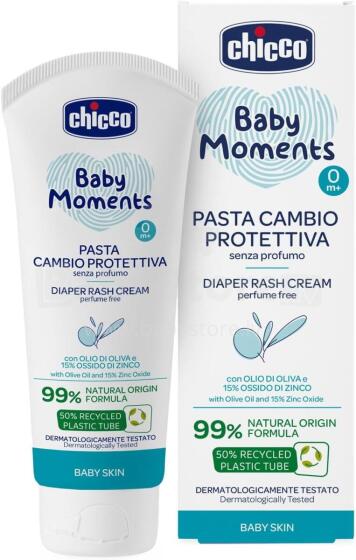 Chicco Baby Moments Diaper Cream Art.132600 Kremas nuo vystyklų bėrimo, 100 ml