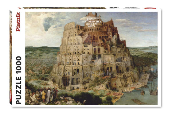 PIATNIK Puzle 1000 Bruegel Babilonas tornis