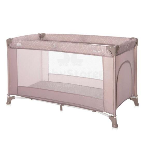 Lorelli Torino Art. 10080452122 Baby COT TORINO ROSE Pilka miela mėnulio lovelė - kelioninė lovelė