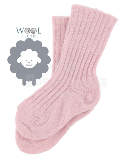 La bebe™ Wool Angora Blush Rose Art.134226  Детские шерстяные носочки