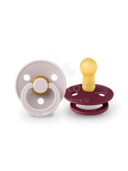 Bibs Colour Pink Plum/ Elderberry Art.110294 Pacifier, Soothers 0-6 m.,100% natural