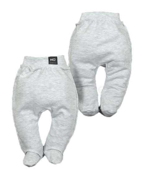 La Bebe™ NO Baby Pants Art.134814 Grey  Детские штанишки с широким поясом и закрытыми пяточками из чистого хлопка