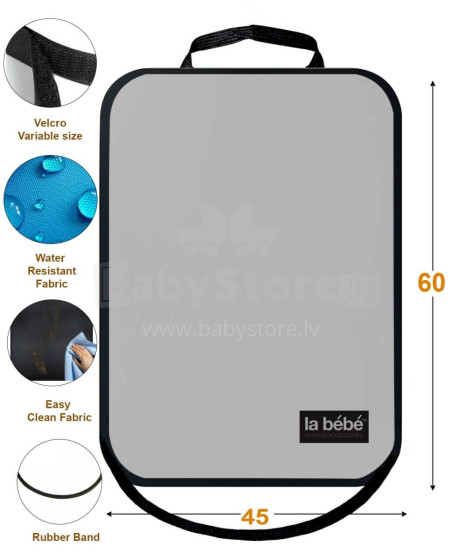 La bebe™ Car Seat Back Protector Art.135335 Gray Car seat protector