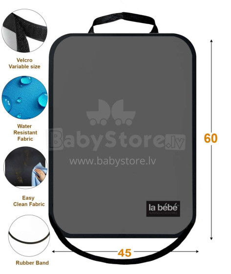 La bebe™ Car Seat Back Protector Art.135337 Grafit Car seat protector