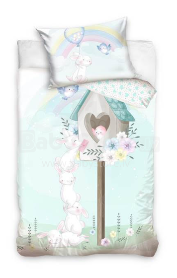 Carbotex Bedding Rabbit 100x135/40x60см Art.BABY214008  Хлопковое постельное белье