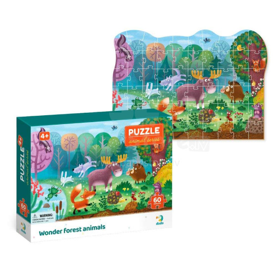 DODO puzle Brīnumaini meža dzīvnieki, 60 gabali, 300375