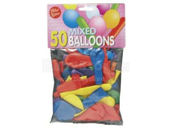 Bini Balloons Art.85001H Надувные шары в форме сердца 50шт.