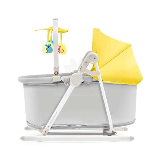 KinderKraft'21 Unimo Grey 5 in 1 Art.KBUNIMUPYEL0000 yellow Vaikų supamoji kėdutė-lovelė penki viename