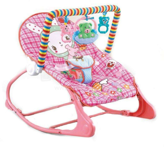 Bērnu šūpuļkrēsls, rozā, 58x8,5x39 cm