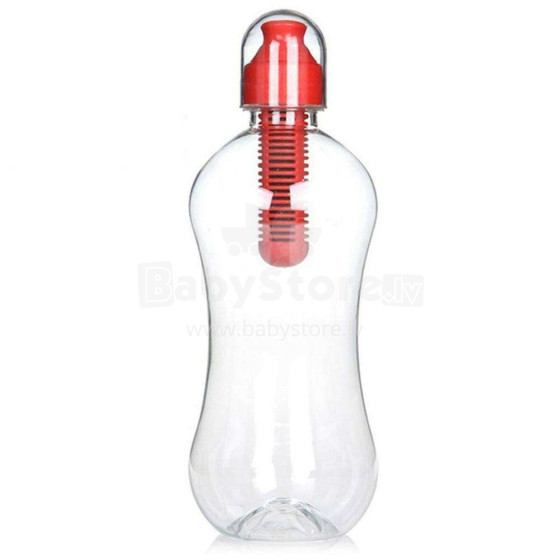 Pudele ar oglekļa filtru 0,5l, sarkana