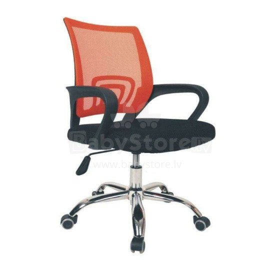 Grozāms biroja krēsls VANGALOO, melns ar oranžu muguru