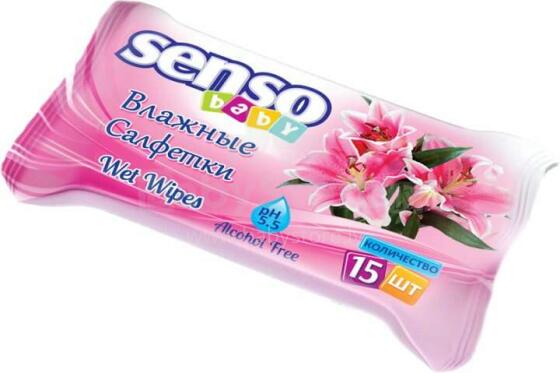 Senso Baby  Art.140492 Drėgnos servetėlės kūdikiams 15 vnt