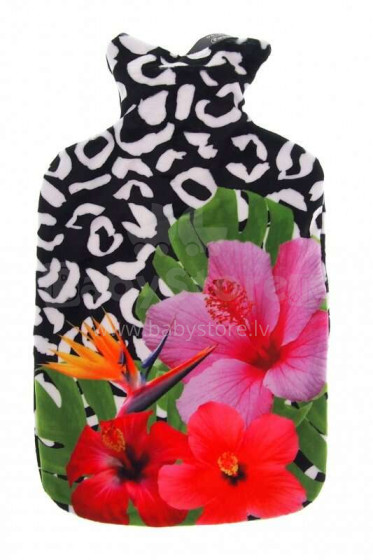 Fashy Baby  Art.67356 Flowers Termofors ar ūdeni pildāms ar apvalku no velūra