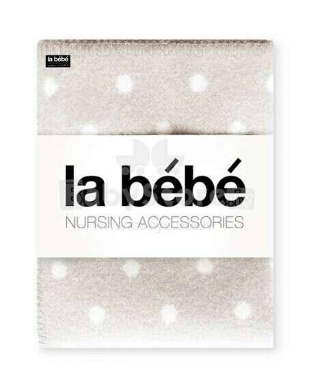 La bebe™ Lambswool  Art.113477 Grey dots pilki taškai Vaikų natūralios vilnos antklodė (antklodė) - Naujosios Zelandijos „Merinos“ („Merynos“) vilna 70х90
