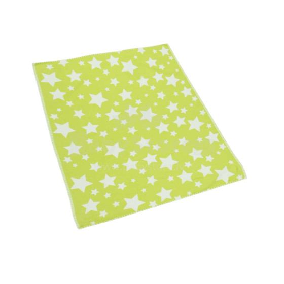 Kids Blanket Cotton  Art.G00011 Green Stars Mėlynas pledas / antklodė vaikams 100x140cm, (B kokybės kategorija)