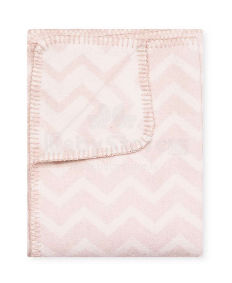 Vaikiškos antklodės medvilnės zigzago str. 14097 Rožinis pledas / antklodė vaikams 100x140cm, (B kokybės kategorija)