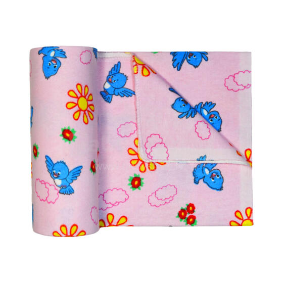 UR Kids Flannel  Art.141446 Birds Pink