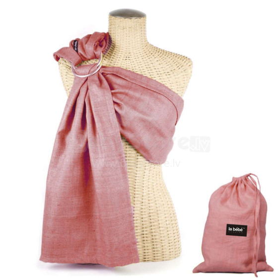 La bebe™ Nursing Sling Linen Art.141916 Pink Natural linen