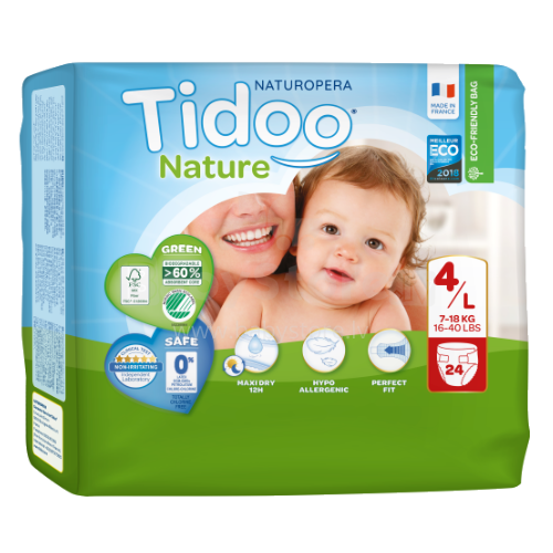 Tidoo Nature Art.142569 Ecological diapers L size 7-18kg, 24 pcs.