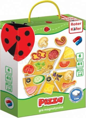 Roter Käfer Art.14301  Magnetic Game Pizza Кулинарная магнитная игра Пицца (Vladi Toys)